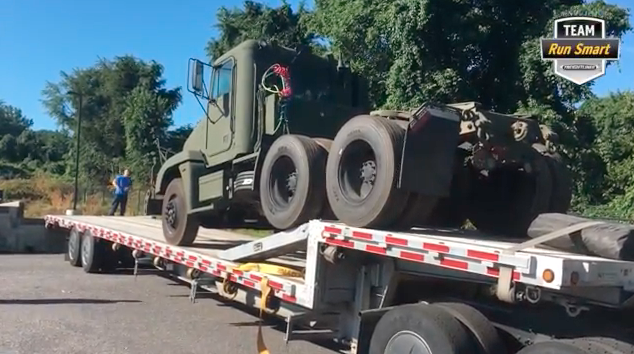 Transporting Freightliners for the Army